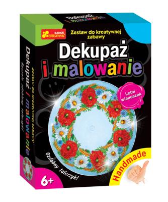 Opakowanie Handmade - Dekupaż i malowanie. Letni wianuszek