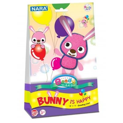 Opakowanie Kartka ozdobna z modeliną Beady card Bunny is happy