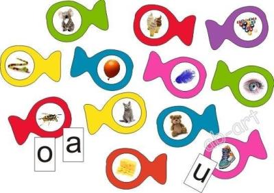 Opakowanie Logopedyczne rybki - samogłoski