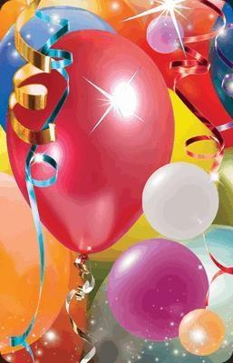 Opakowanie Mini kartka 3D Balony