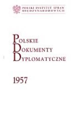 Okładka książki Polskie Dokumenty Dyplomatyczne 1957