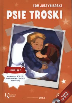 Psie troski kolor TW + audiobook GREG. Autor: Tom Justyniarski. SmakLiter.pl Okładka książki Psie troski kolor TW + audiobook GREG