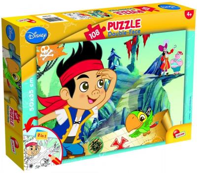 Puzzle dwustronne 108 Jake i Piraci z Nibylandii. Autor: 304-52059. SmakLiter.pl Okładka książki Puzzle dwustronne 108 Jake i Piraci z Nibylandii