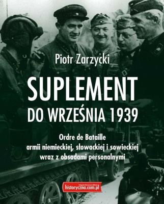 Suplement do września 1939. Autor: Piotr Zarzycki. SmakLiter.pl Okładka książki Suplement do września 1939