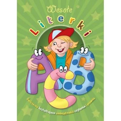 Okładka książki Wesołe literki.Ćwiczenia kszt. um. czyt. i pisania