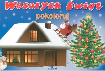 Okładka książki Wesołych Świąt. Pokoloruj