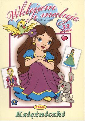 Wklejam i maluję - Księżniczki. Autor: Opracowanie zbiorowe. SmakLiter.pl Okładka książki Wklejam i maluję - Księżniczki