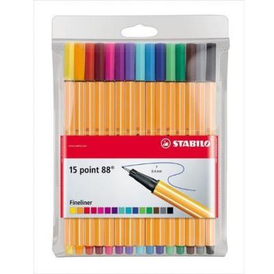 Opakowanie Cienkopis Point 15 kolorów etui STABILO