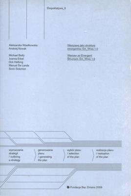 Ekspektatywa 3 Warszawa jako struktura emergentna. Autor: Wasilkowska Aleksandra. SmakLiter.pl Okładka książki Ekspektatywa 3 Warszawa jako struktura emergentna