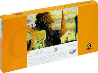 Opakowanie Farby olejne Maries 12 ml. 12 kolorów