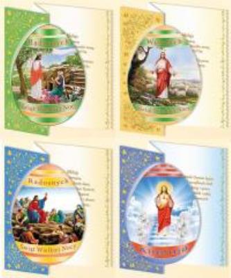 Opakowanie Karnet B6 Wielkanoc (10szt.) złocony religia MIX
