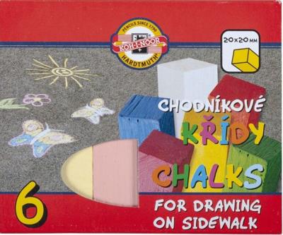 Kreda chodnikowa 6 kolorów. Wydawca: Koh-I-Noor. SmakLiter.pl Opakowanie Kreda chodnikowa 6 kolorów
