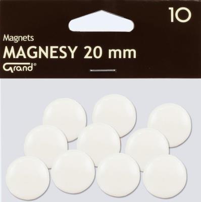 Opakowanie Magnes 20mm biały (10szt) GRAND