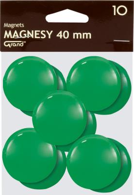 Opakowanie Magnesy 40 mm zielone 10 sztuk