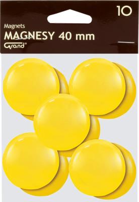 Opakowanie Magnesy 40 mm żółte 10 sztuk