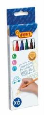 Mazaki dla dzieci 6 kolorów JOVI. Wydawca: JOVI. SmakLiter.pl Opakowanie Mazaki dla dzieci 6 kolorów JOVI