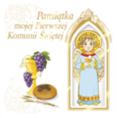 Okładka książki Pamiątka mojej  Pierwszej Komunii Świętej z aniołkiem