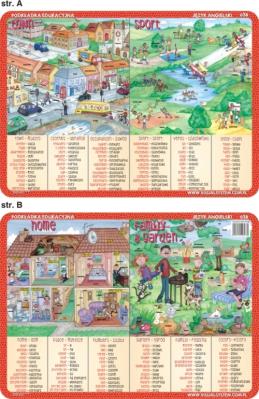 Okładka książki Podkładka edukacyjna. Town, sport, home, family & garden
