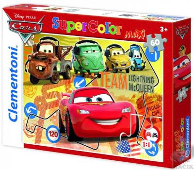 Puzzle 60 Maxi Auta. Wydawca: Clementoni. SmakLiter.pl Opakowanie Puzzle 60 Maxi Auta
