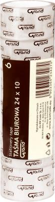 Opakowanie Taśma biurowa 24 mm x 20 m. Słupek 6 szt.