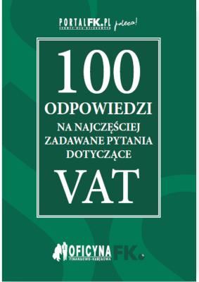 100 odpowiedzi na najczęściej zadawane pytania dotyczące VAT. Wydawca: Oficyna Prawa Polskiego. SmakLiter.pl Opakowanie 100 odpowiedzi na najczęściej zadawane pytania dotyczące VAT
