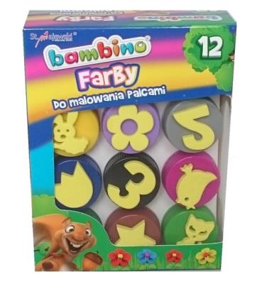 Opakowanie Farby do malowania palcami 12 kolorów