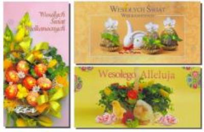 Opakowanie Kartka DL Świąteczna MIX Wielkanoc (10 szt) AVANTI