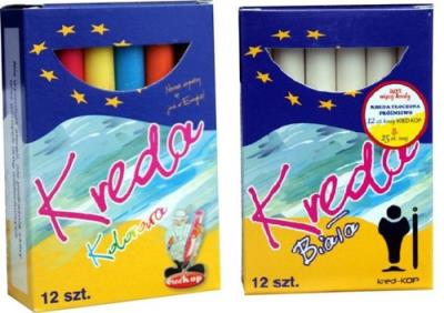 Opakowanie Kreda okrągła kolor 12 sztuk