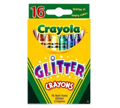 Kredki brokatowe 16 kolorów CRAYOLA. Wydawca: Crayola. SmakLiter.pl Opakowanie Kredki brokatowe 16 kolorów CRAYOLA