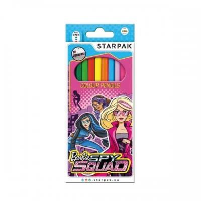 Opakowanie Kredki ołówkowe 12 kolorów Barbie Tajne Agentki