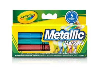 Markery Metaliczne 5 sztuk CRAYOLA. Wydawca: Crayola. SmakLiter.pl Opakowanie Markery Metaliczne 5 sztuk CRAYOLA