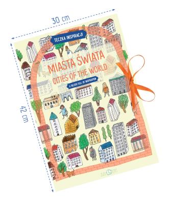 Miasta - teczka inspiracji. Autor: Agnieszka Wosko-Czeranowska. SmakLiter.pl Okładka książki Miasta - teczka inspiracji