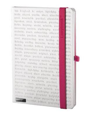 Opakowanie Notes A6 The One biały z gumką fuksja kratka