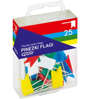 Opakowanie Pinezki Grand flaga 25 sztuk
