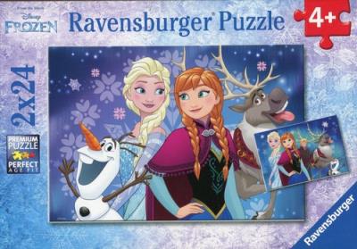 Opakowanie Puzzle Frozen Zorza polarna 2x24