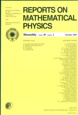 Opakowanie Reports on Mathematical Physics 60/2 wer.zagr.