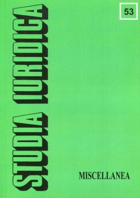 Opakowanie Studia Iuridica nr 53 Miscellanea