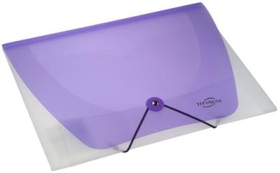 Opakowanie Teczka A4 z gumką przezroczysta fioletowa