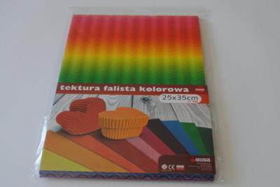 Opakowanie Tektura falista 3D 5cm x 35cm tęczowa 5 sztuk
