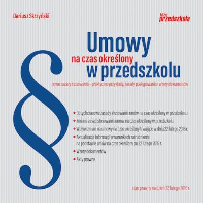 Umowy na czas określony w przedszkolu CD. Autor: Skrzyński Dariusz. SmakLiter.pl Okładka książki Umowy na czas określony w przedszkolu CD
