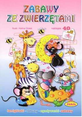 Zabawy ze zwierzętami. Autor: Halina Gołek. SmakLiter.pl Okładka książki Zabawy ze zwierzętami