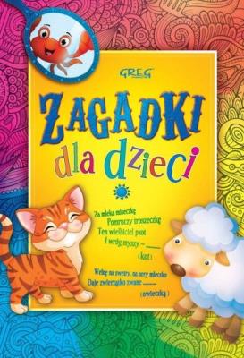 Zagadki dla dzieci kolor BR GREG. Autor: Grzegorz Strzeboński. SmakLiter.pl Okładka książki Zagadki dla dzieci kolor BR GREG