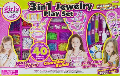 Opakowanie Zestaw koralików 3w1 Muliny Literki Zawieszki