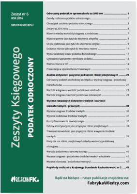 Okładka książki Zeszyty Księgowego nr 6 Podatek odroczony