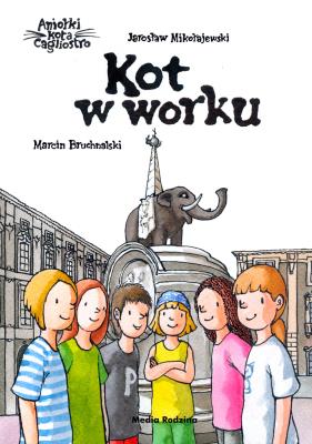 Aniołki kota Cagliostro. Kot w worku. Autor: Mikołajewski Jarosław. SmakLiter.pl Okładka książki Aniołki kota Cagliostro. Kot w worku