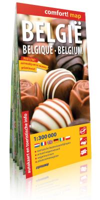Belgia comfort! map laminowana mapa samochodowo-turystyczna. Wydawca: ExpressMap. SmakLiter.pl Opakowanie Belgia comfort! map laminowana mapa samochodowo-turystyczna
