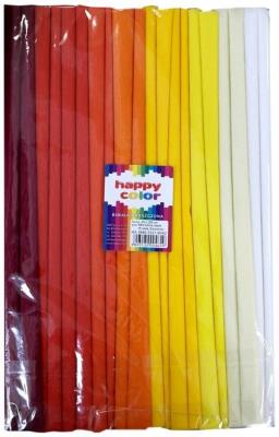 Opakowanie Bibuła marszczona 25x200cm mix kol ciepłe 10 rolek