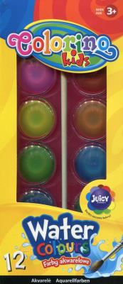 Opakowanie Farba akwarelowa Colorino Kids duża pastylka 12 kolorów