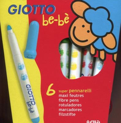 Giotto Bebe Flamastry 6 sztuk. Autor: Fila Polska. SmakLiter.pl Okładka książki Giotto Bebe Flamastry 6 sztuk