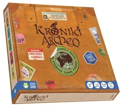 Gra Kroniki Archeo Dookoła świata. Autor: Anna Sobich-Kamińska. SmakLiter.pl Okładka książki Gra Kroniki Archeo Dookoła świata